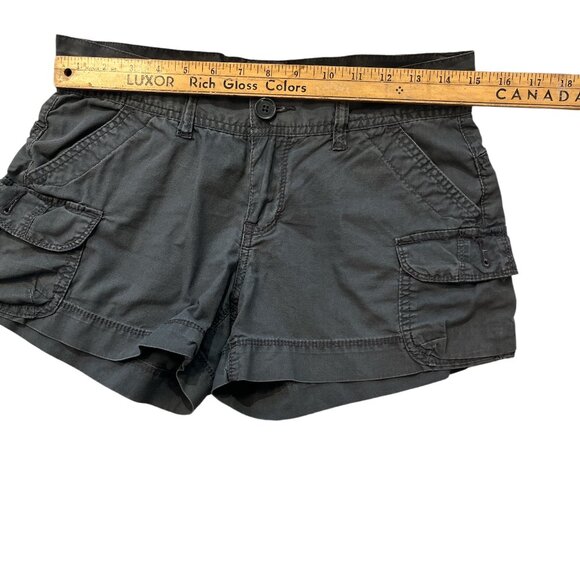 UNIONBAY Utility Shorts Junior Sz 3 Boy Fit 100% Cotton Union Bay Grey 6 Pockets - Picture 5 of 7